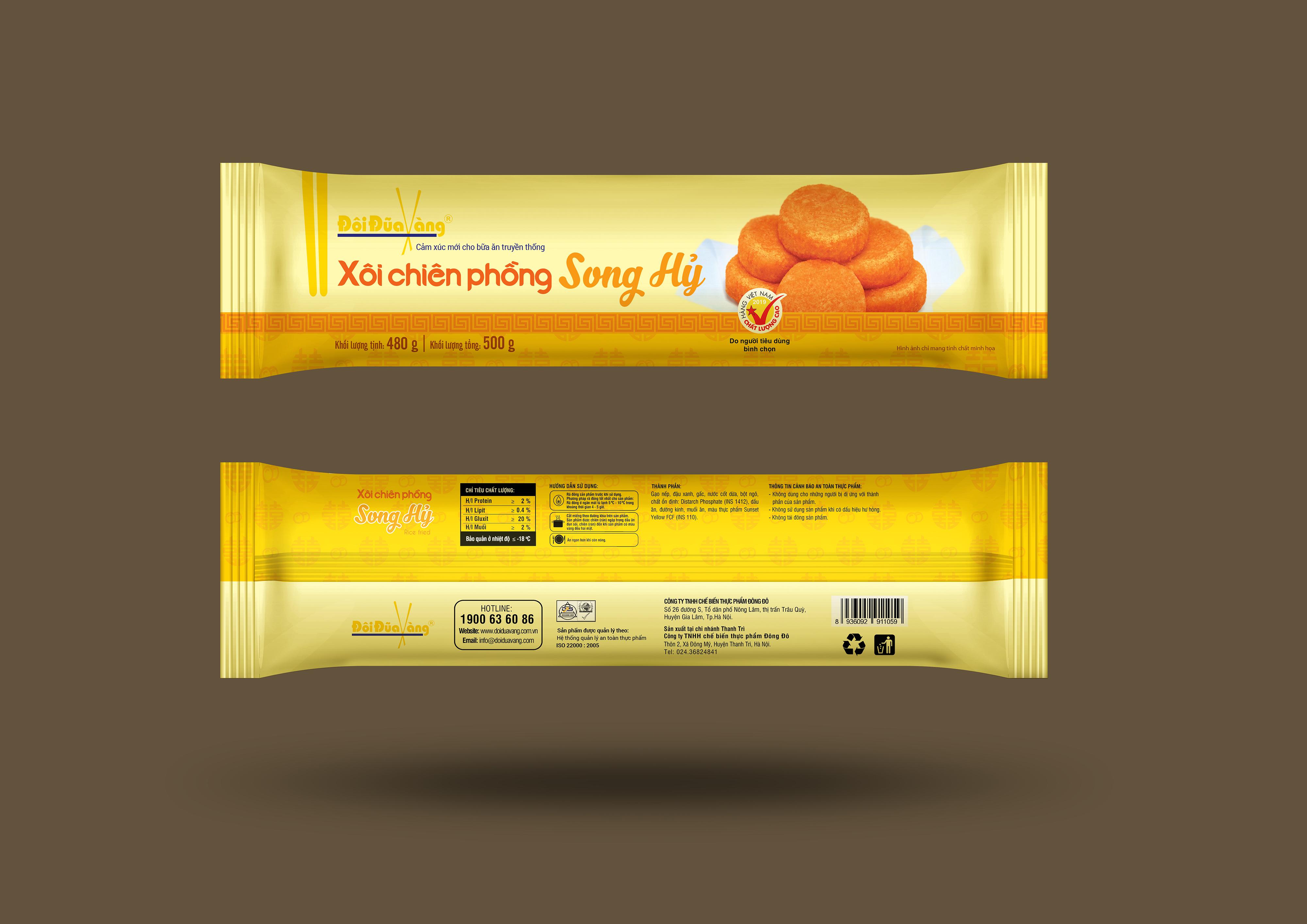 Xôi chiên phồng song hỷ 480gr/gói