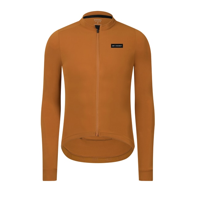 ZZOOI RISESBIK Winter Men's Cycling Clothing Thermal Fleece Cycling Jersey Zipper Pocket Softshell Windproof Cycling Jacket Men