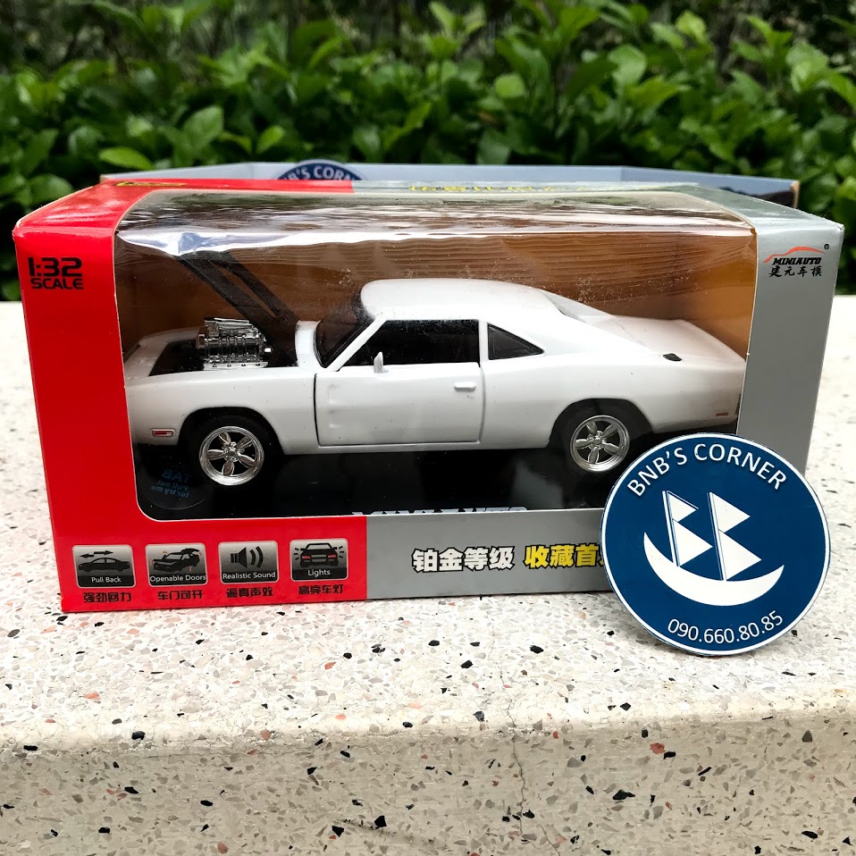[BNB's Corner] Xe mô hình 1970 Dodge Charger R/T tỷ lệ 1:32 Mini Auto - Full box