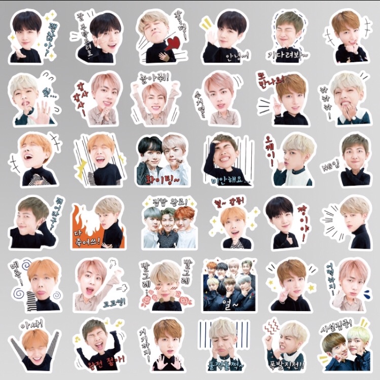 Bộ 40 Sticker BTS siêu đáng yêu mẫu 2