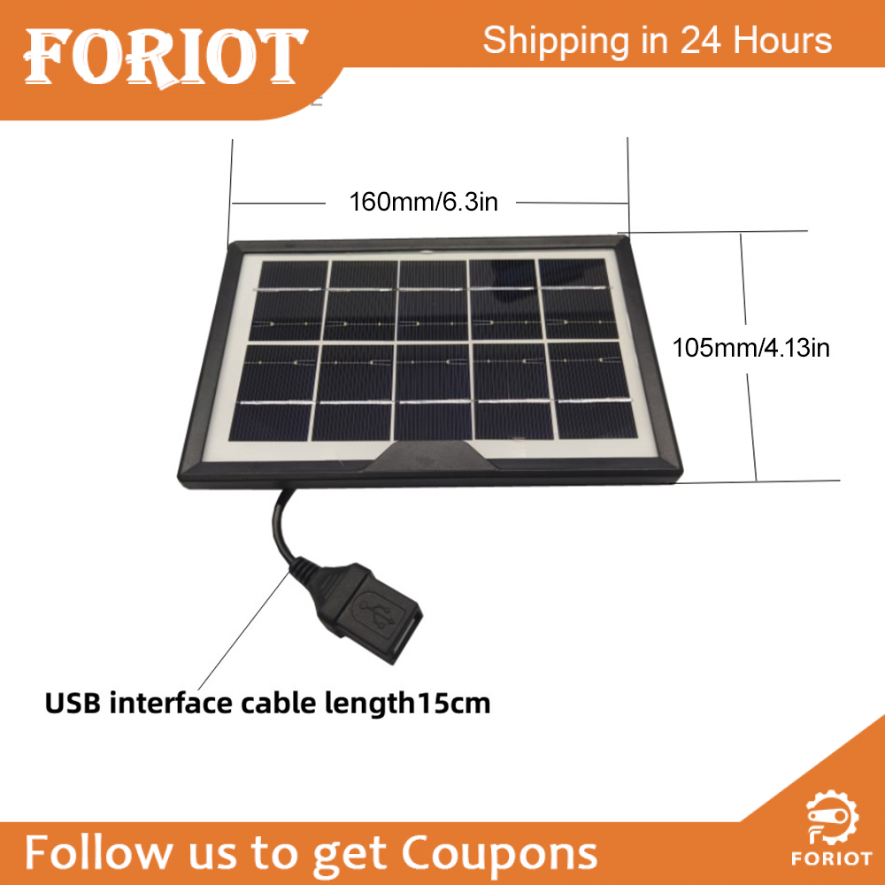 SHXZ diymore Solar Panel Continuously Power for Rechargeable Battery Camera 5V USB Solar Panel with Micro USB Port