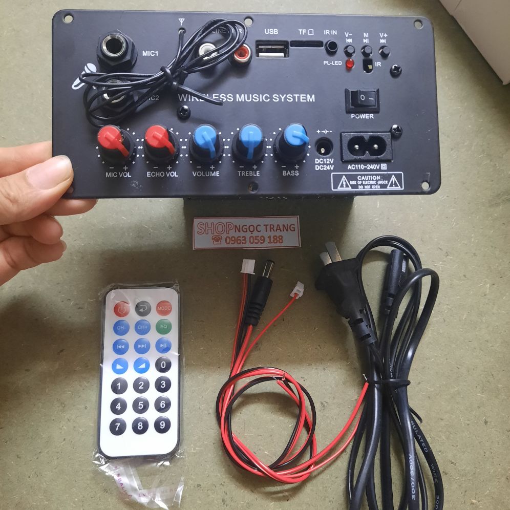 Mạch Loa Kéo Loa Crown Có Bluetooth 12v -24V -220V - 50w