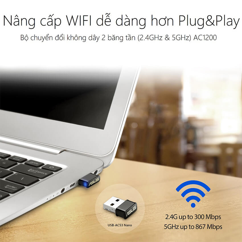[AC1200] USB Wifi Asus AC53 AC1200 Thu Sóng Wifi
