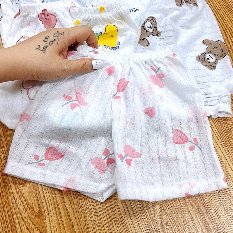 Quần đùi cotton giấy,Quần ngắn cho bé sơ sinh 3-6kg