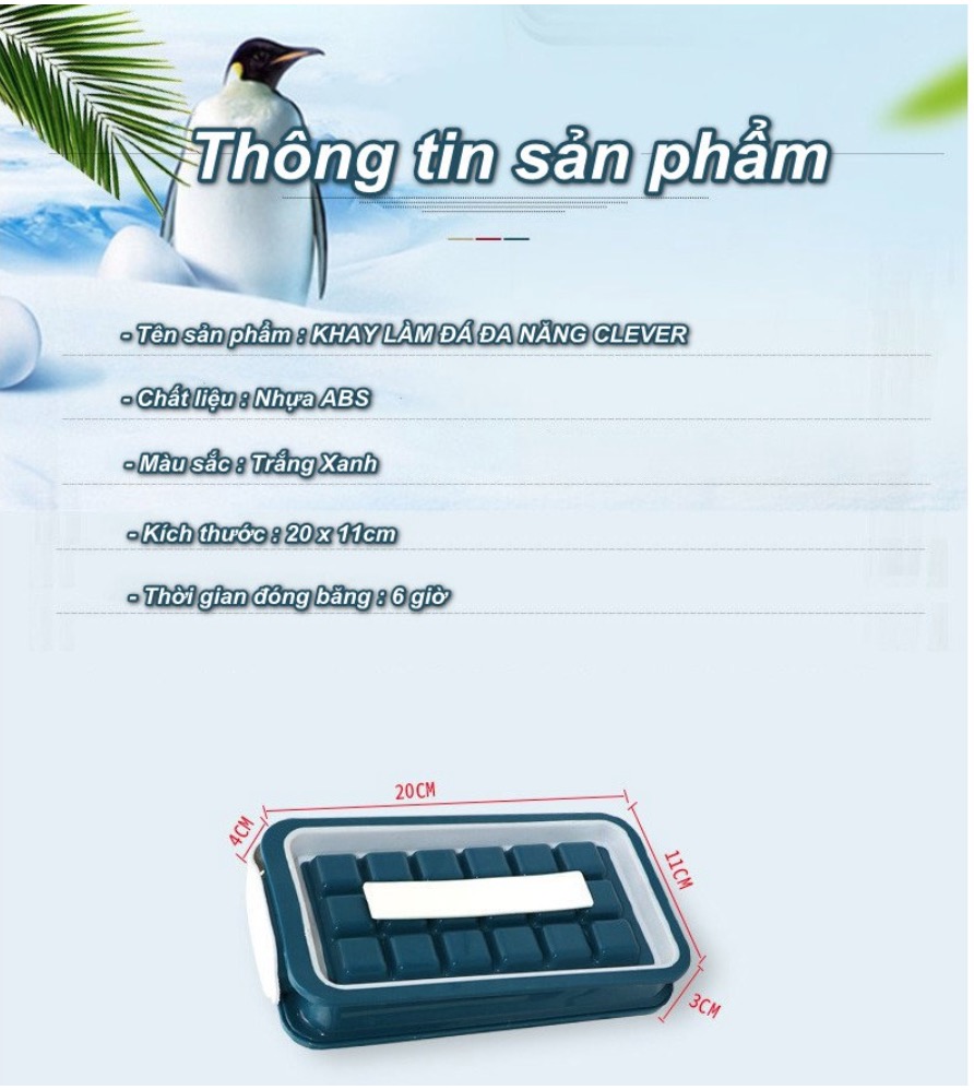 SaleAll - KHAY LÀM ĐÁ ĐA NĂNG CLEVER