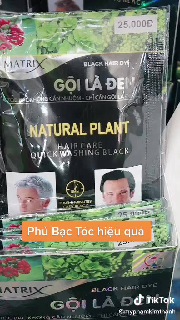 nhuộm tóc Matrix Natural Plant 25ml gội là đen