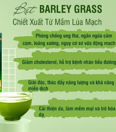Bột mầm lúa mạch GRASS BARLEY 44 gói