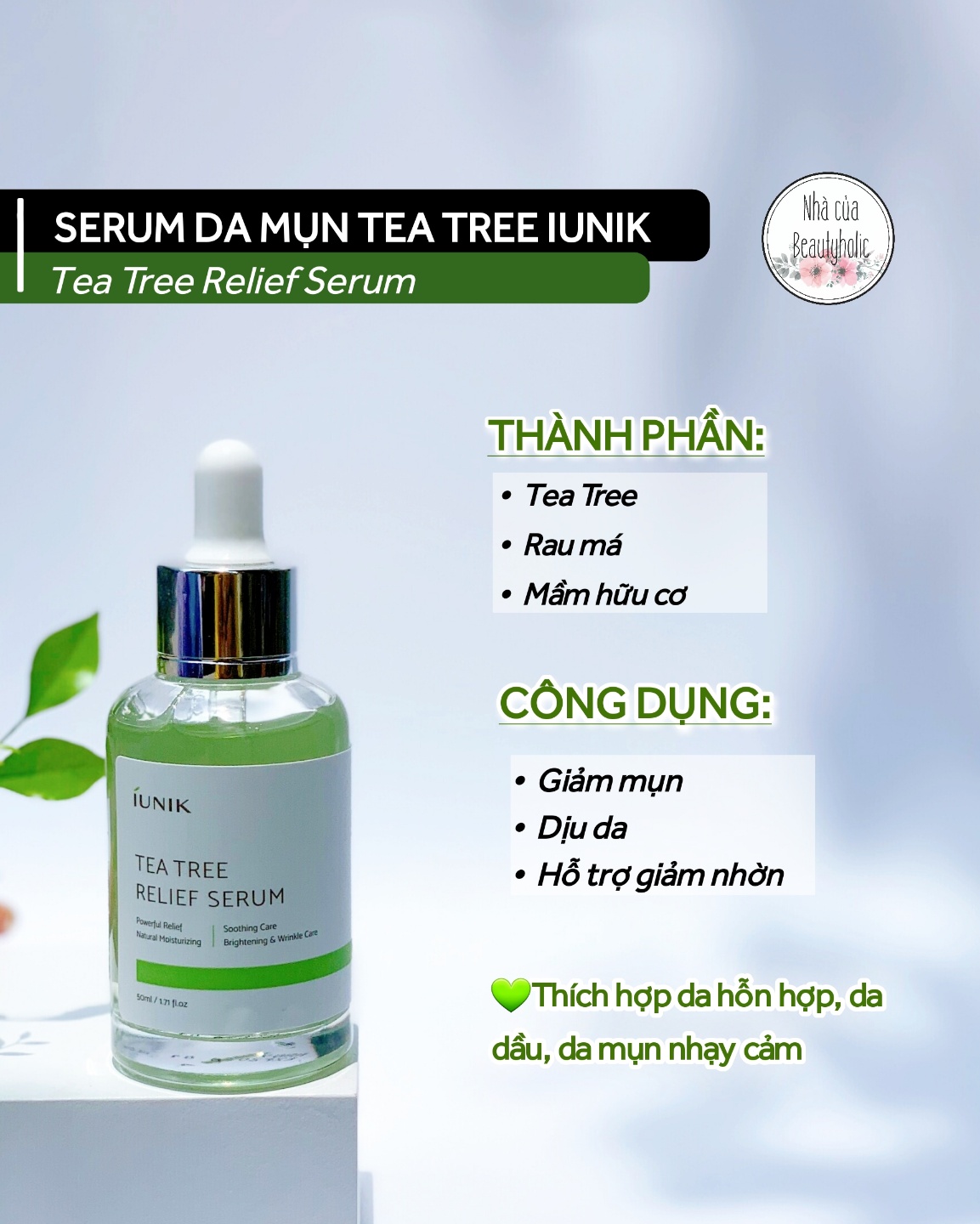 [Nhacuabeautyholic] Set tinh chất mini  IUNIK Daily Serum Trial Kit