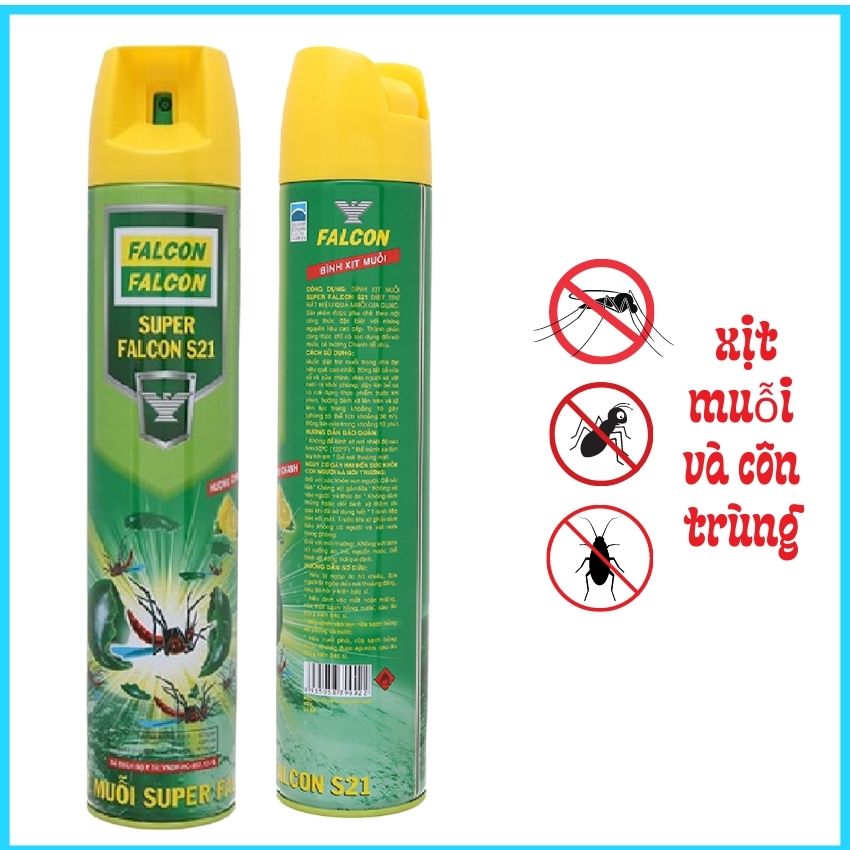 [HCM] Bình xịt diệt muỗi Super Falcon 600ml MXFC01,