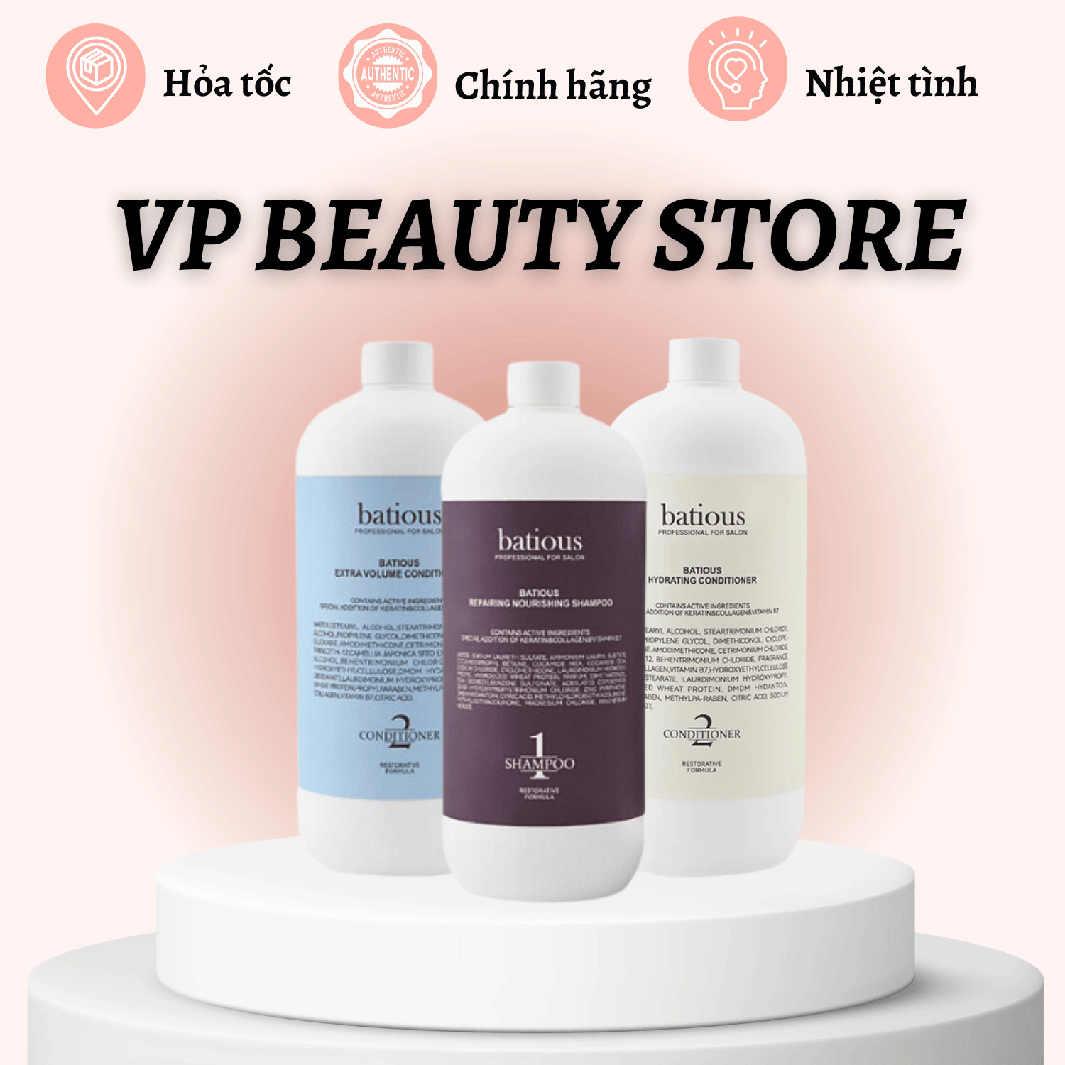 Dầu gội xả batious professional for salon
