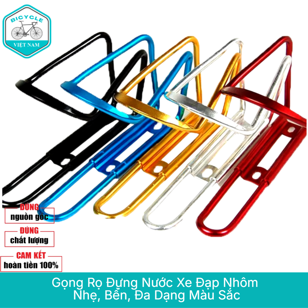 Gọng Rọ Đựng Bình Nước Xe Đạp Nhôm - Siêu Nhẹ 50g, Nhiều Màu