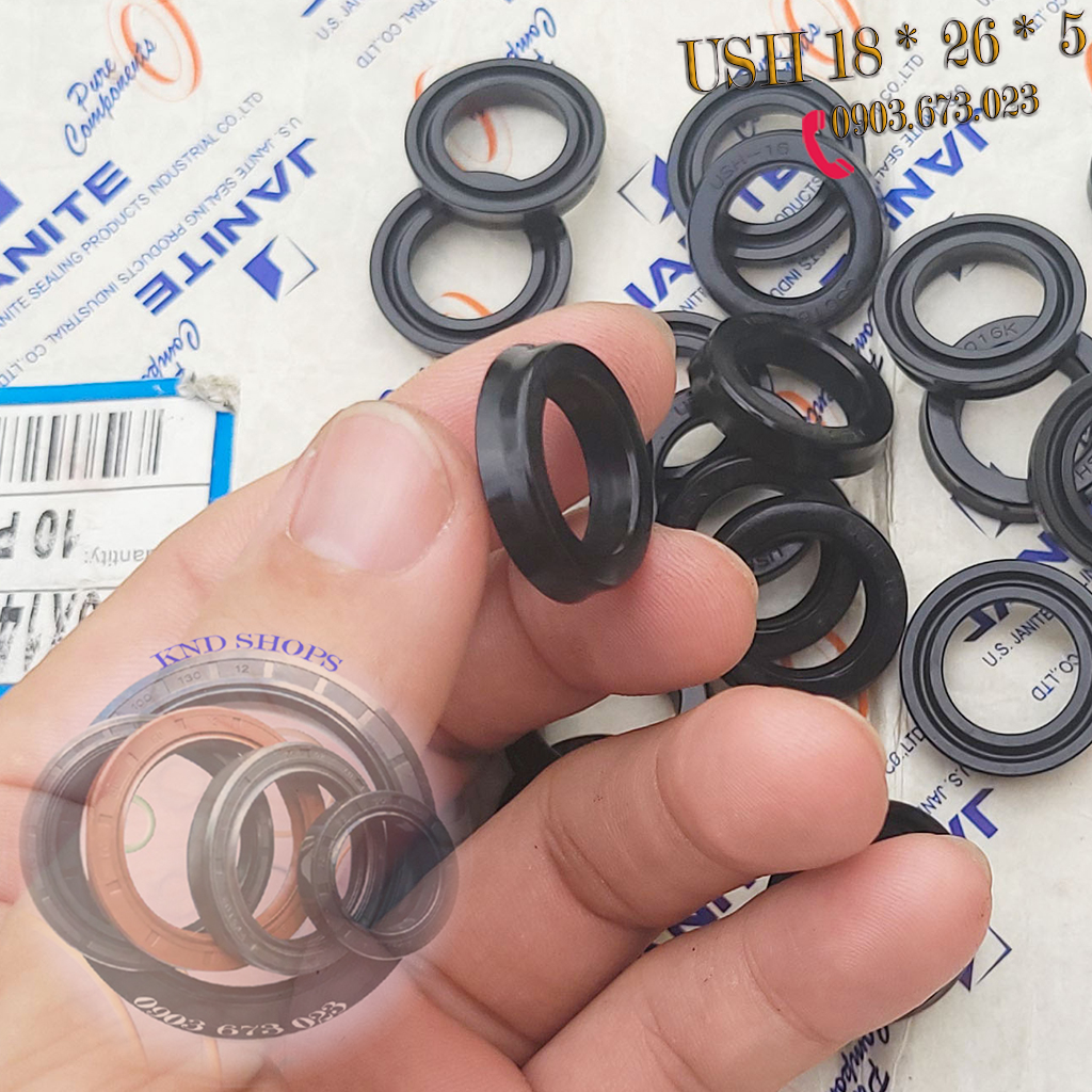Hydraulic seal for rod and piston system nok ush 185 | ush/un 185 | lbh 184.5/6