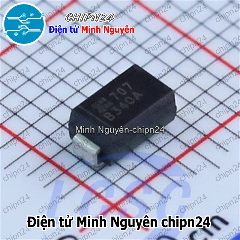 [5 con] (G1) Diode B340A SMA DO-214AC 3A-40V (SMD) (4.3x2.6mm) [Diode Schottky] - HH005550