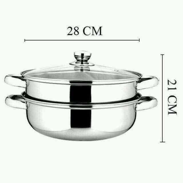 NỒI HẤP INOX 2 TẦNG