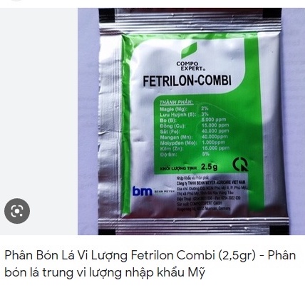 Phân bón lá vi lượng nhập khẩu FETRILON COMBI 2,5g
