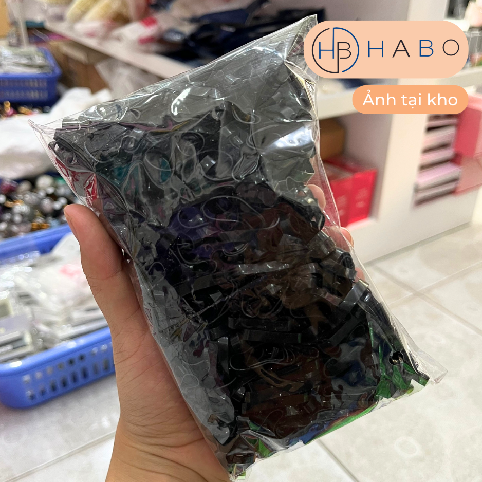 Thun cột tóc đen, chun buộc tóc màu đen siêu dai 100g