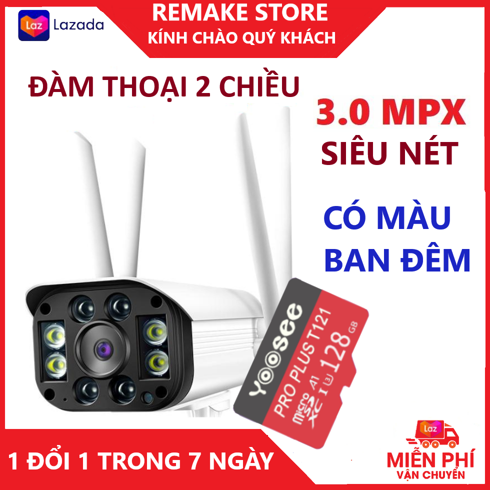 >> BÁO GIÁ CAMERA - CAMERA WIFI - CAMERA YOOSEE 5 RÂU KÈM THẺ NHỚ 128GB HIỂN THỊ 2.0 MPX CẢNH BÁO CHUYỂN ĐỘNG, CÓ TIẾNG V | Shopee Lazada Sendo Tiki mới nhất 58 Camera - Camera wifi - Camera yoosee - Camera ngoài trời 4 râu kèm thẻ nhớ 128gb, chống nước, góc rộng, hiển thị màu ban đêm, cảnh báo chống trộm về điện thoại bảo hành 3 năm 1 đổi 1 trong 7 ngày