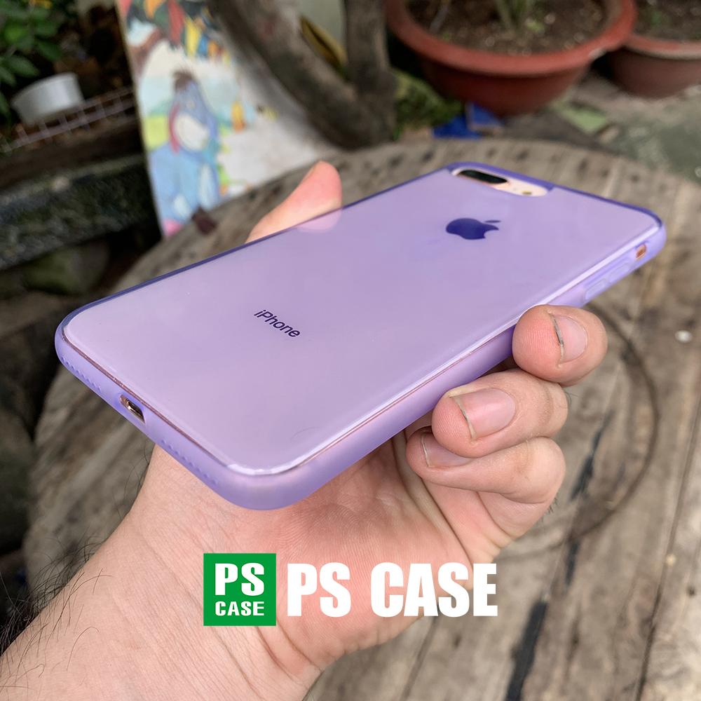 Ốp lưng dẻo tím mờ chống sốc cao cấp dành cho iPhone 7 Plus / iPhone 8 Plus - PS Case phân phối