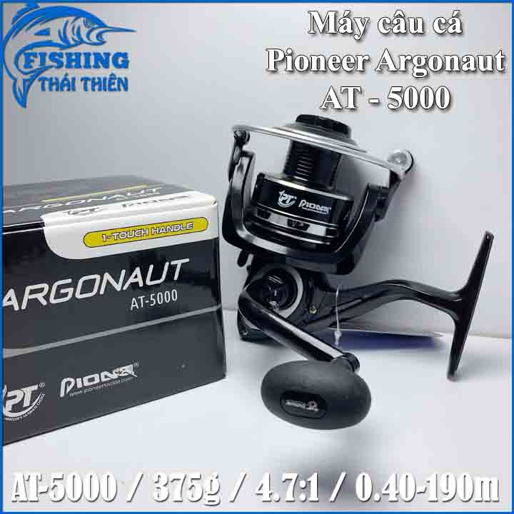 Máy Câu Cá Pioneer Argonaut XI  – Máy Câu Đứng, Tay Quay Đổi Trái Phải, Núm Cao Su Chống Trượt