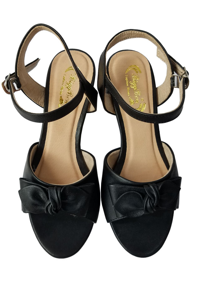 Giày Sandal Cao Gót Nữ Da Bò BIGBEN Cao 5 Phân CG109