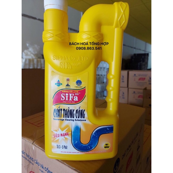 Chất thông tắc cống,chống hôi Siêu mạnh 5 phút 1600g Sifa