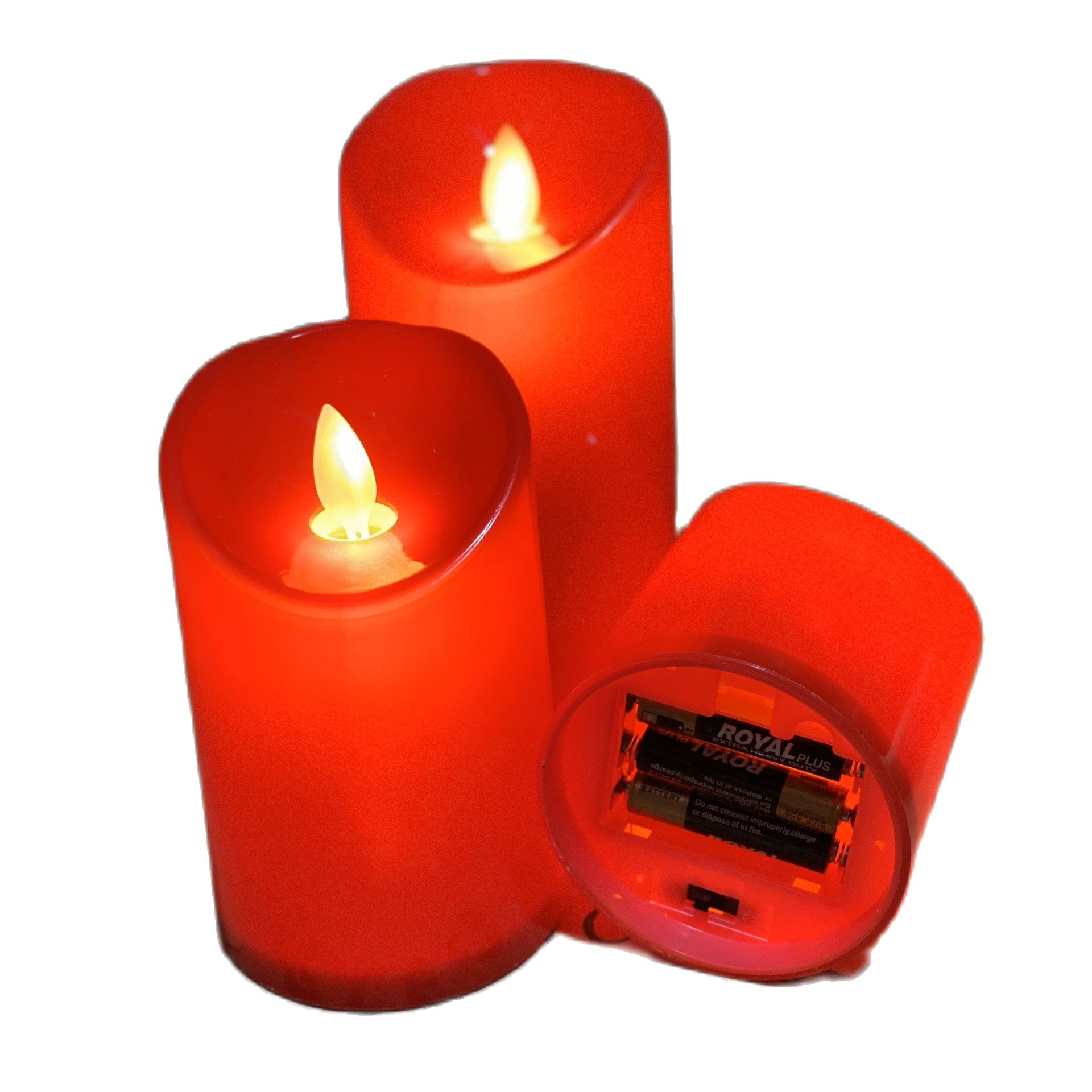 Nến điện tử màu đỏ dùng pin - Nến vĩnh cửu trang trí  siêu đẹp