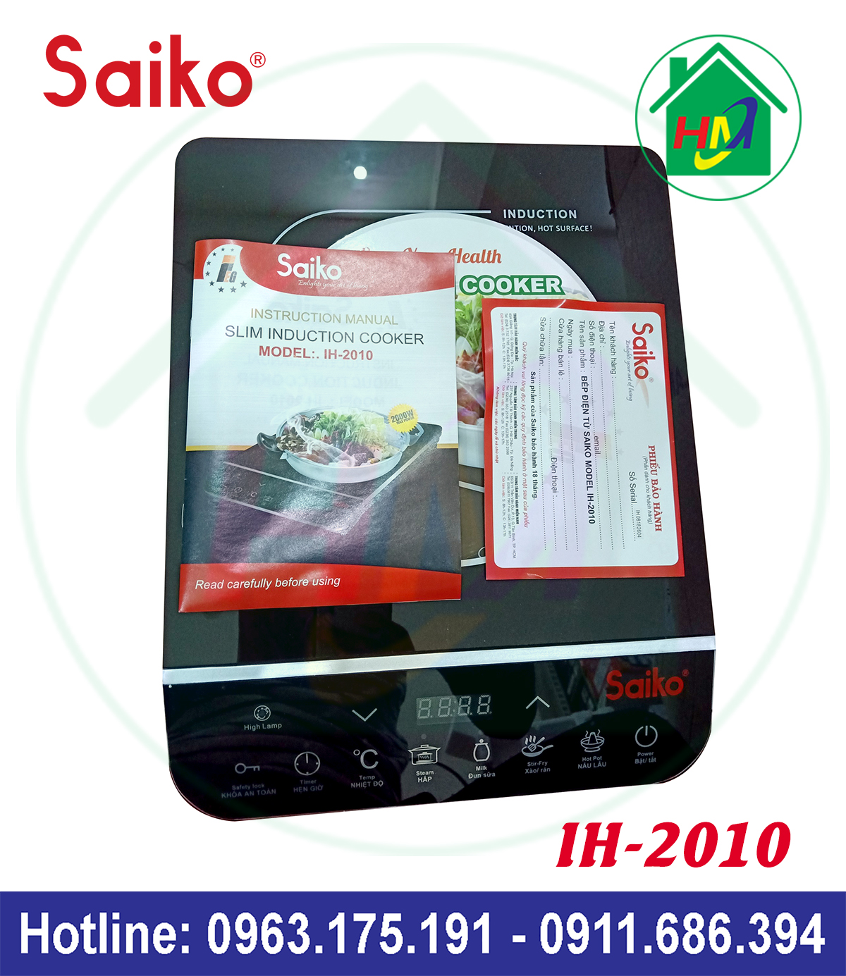 Bếp Điện Từ Cảm Ứng Saiko IH-2010