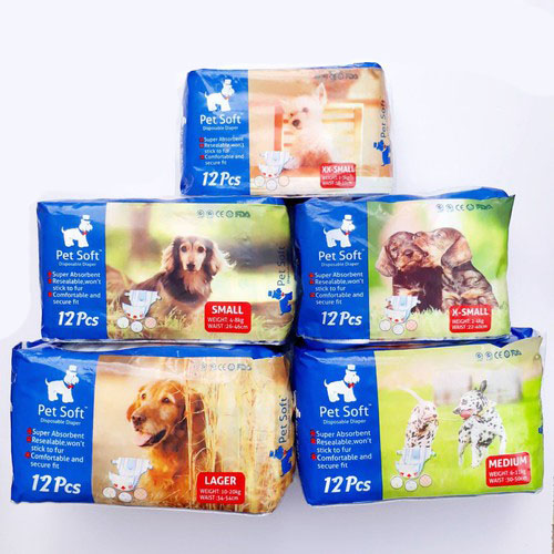 Bịch bỉm thú cưng gồm 12 miếng sz 4-8kg
