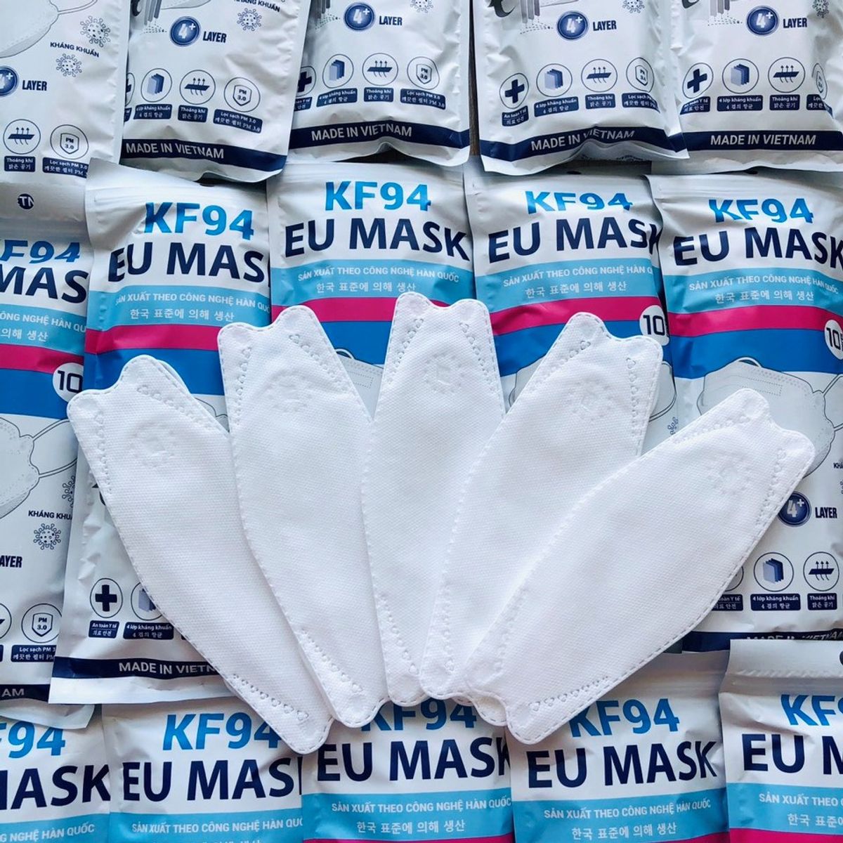 Khẩu trang KF94 EU MASK (combo 20 túi x 10 cái/túi)