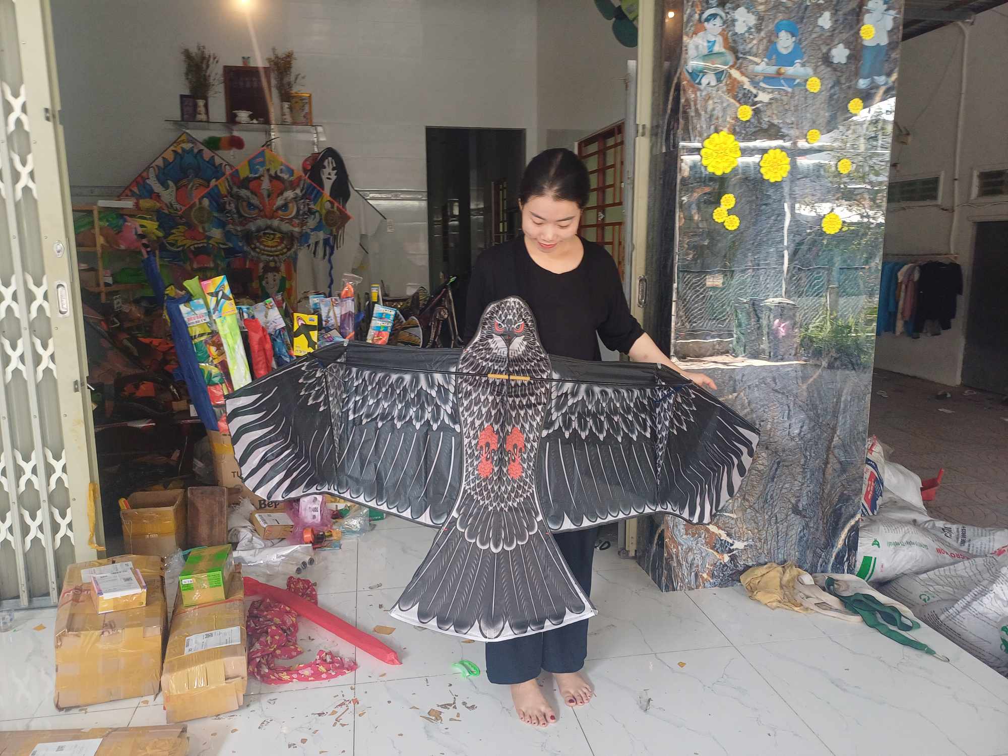Diều đại bàng 1.9m khung cacbon siêu xịn