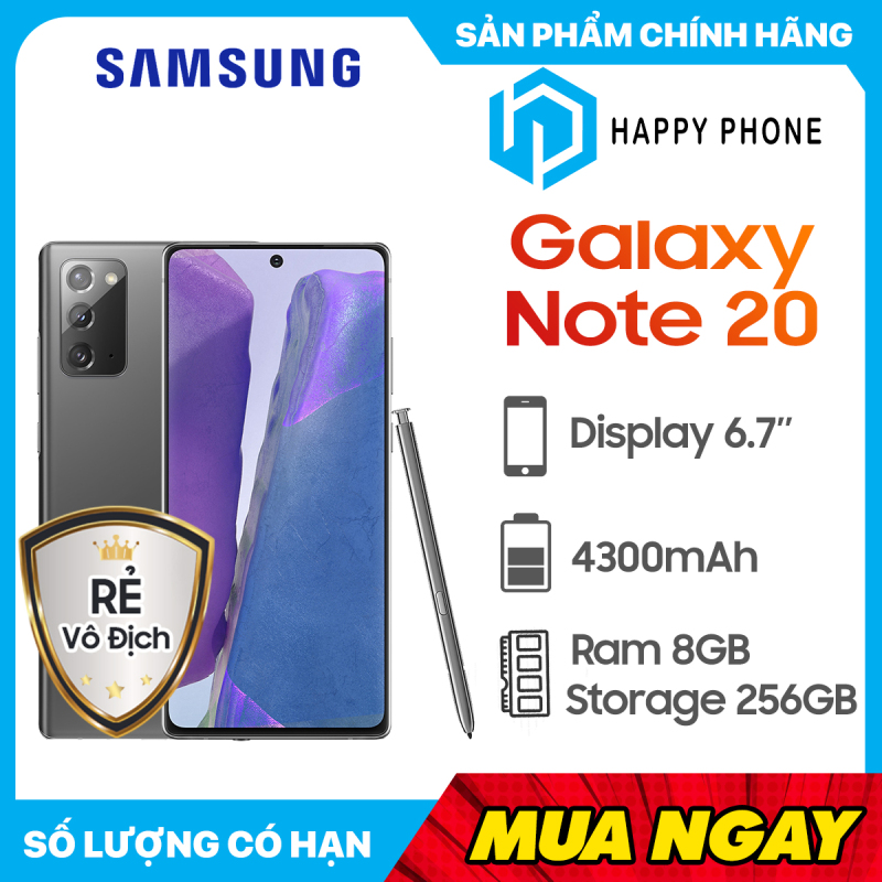 Điện thoại Samsung Galaxy Note 20 (256GB/8GB) - Hàng Chính Hãng, Mới 100%, Nguyên seal, Bảo hành 12 Tháng