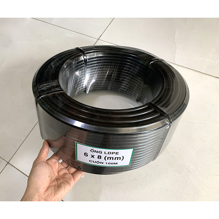Cuộn 100m ống LDPE 8mm nhựa nguyên sinh 100% Phun mưa, Nhỏ giọt, phun sương- Hệ thống tưới phun mưa , nhỏ giọt