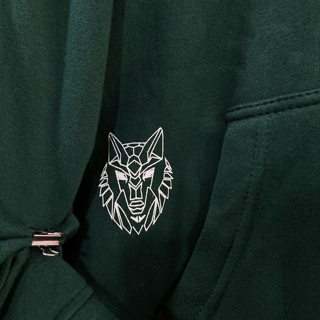 Hoodie zip Unisex Mặt vuông