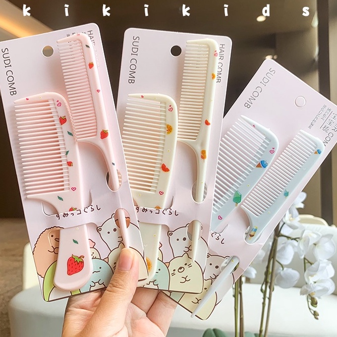 Set 2 Lược Chải Tạo Kiểu Tóc Họa Tiết Cute