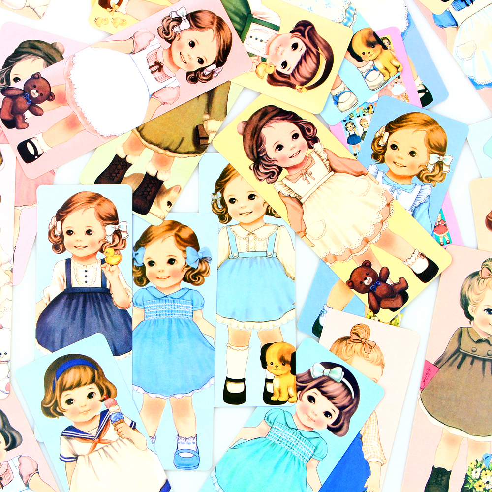 [HCM]Bộ 30 Bookmark - Little Girls (5.5 x 14.5cm)