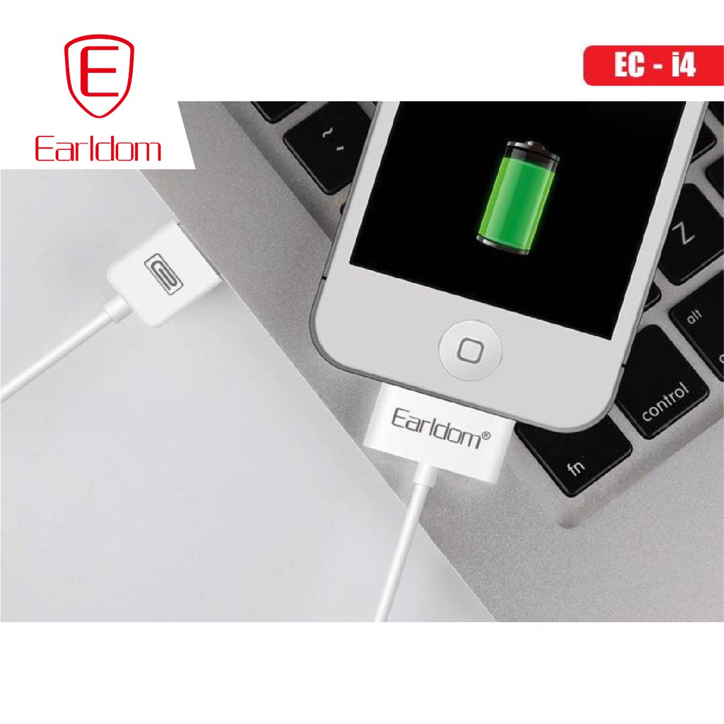 Cáp sạc iPhone 4 Earldom EC-i4 chính hãng