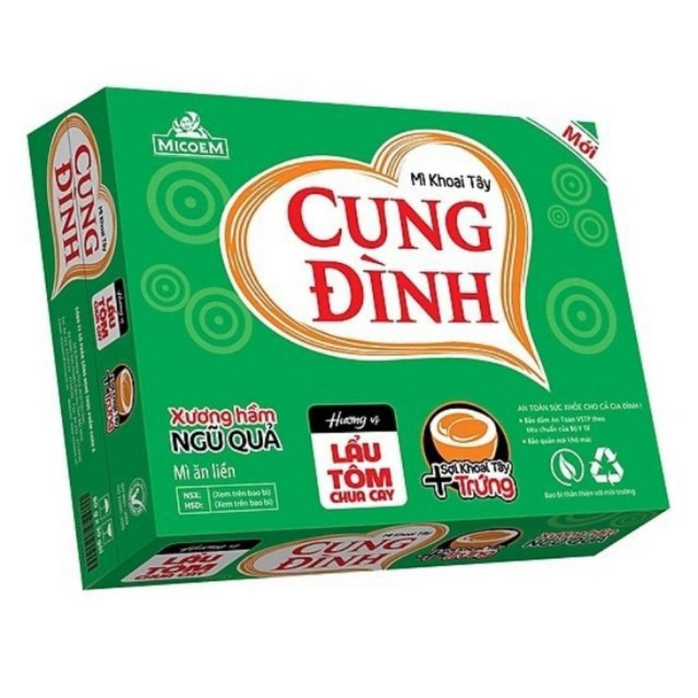 MÌ CUNG ĐÌNH TÔM CHUA CAY THÙNG 30 gói