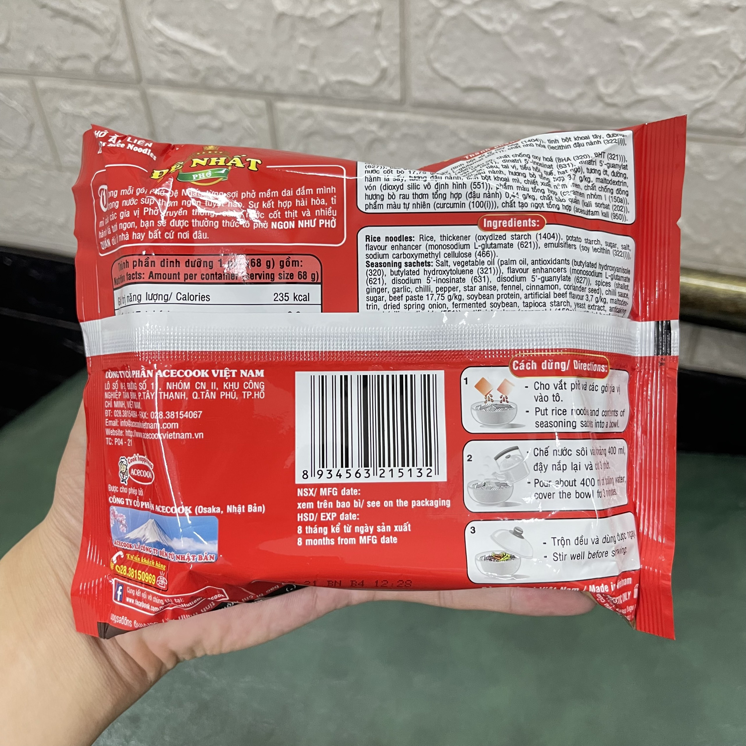 Combo 5 Gói Phở Bò Đệ Nhất 65g