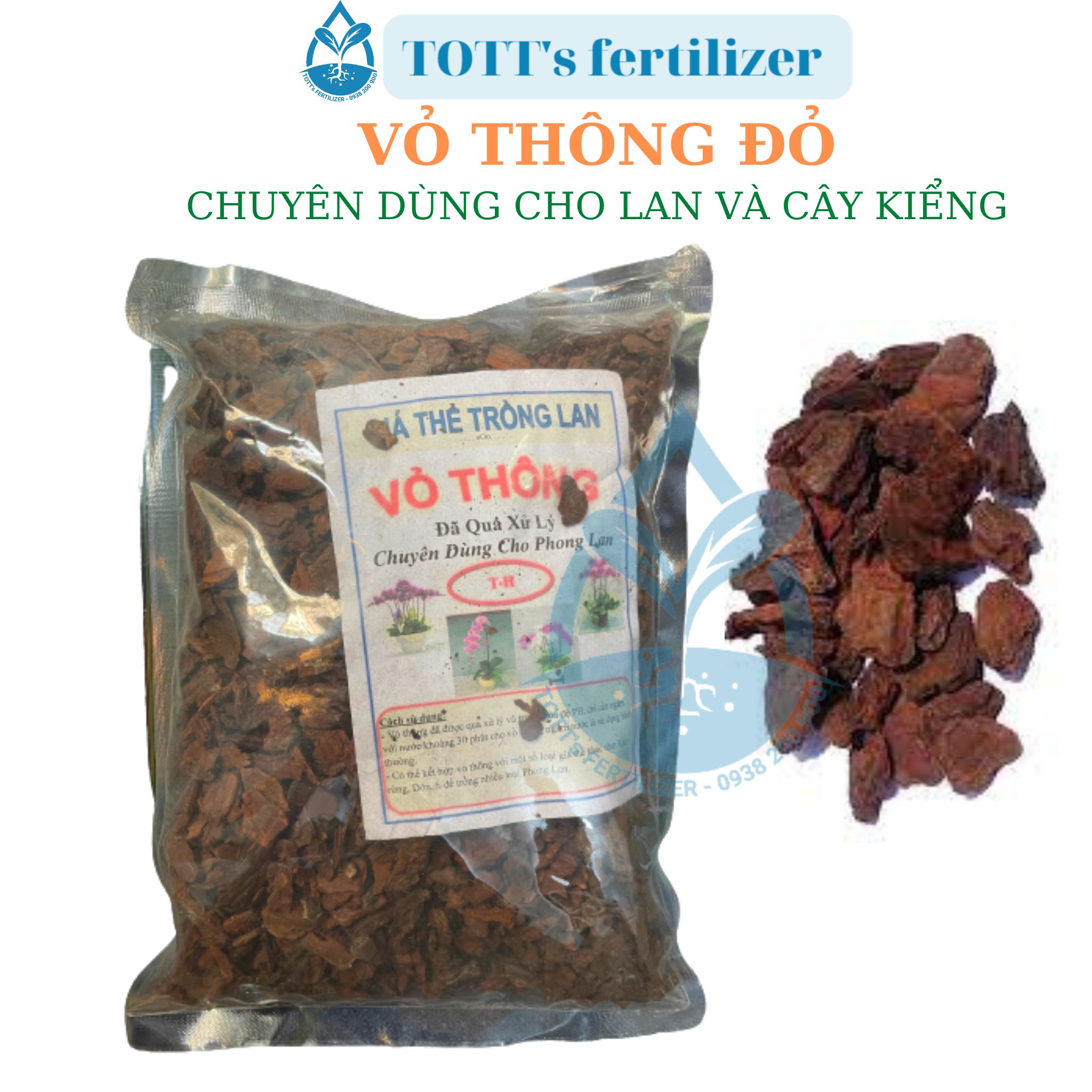 Vỏ thông đỏ 900g đã qua xử lý size 3-4cm - vỏ thông trồng lan - vỏ thông sạch