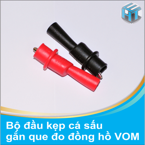 Bộ đầu kẹp cá sấu gắn que đo đồng hồ VOM