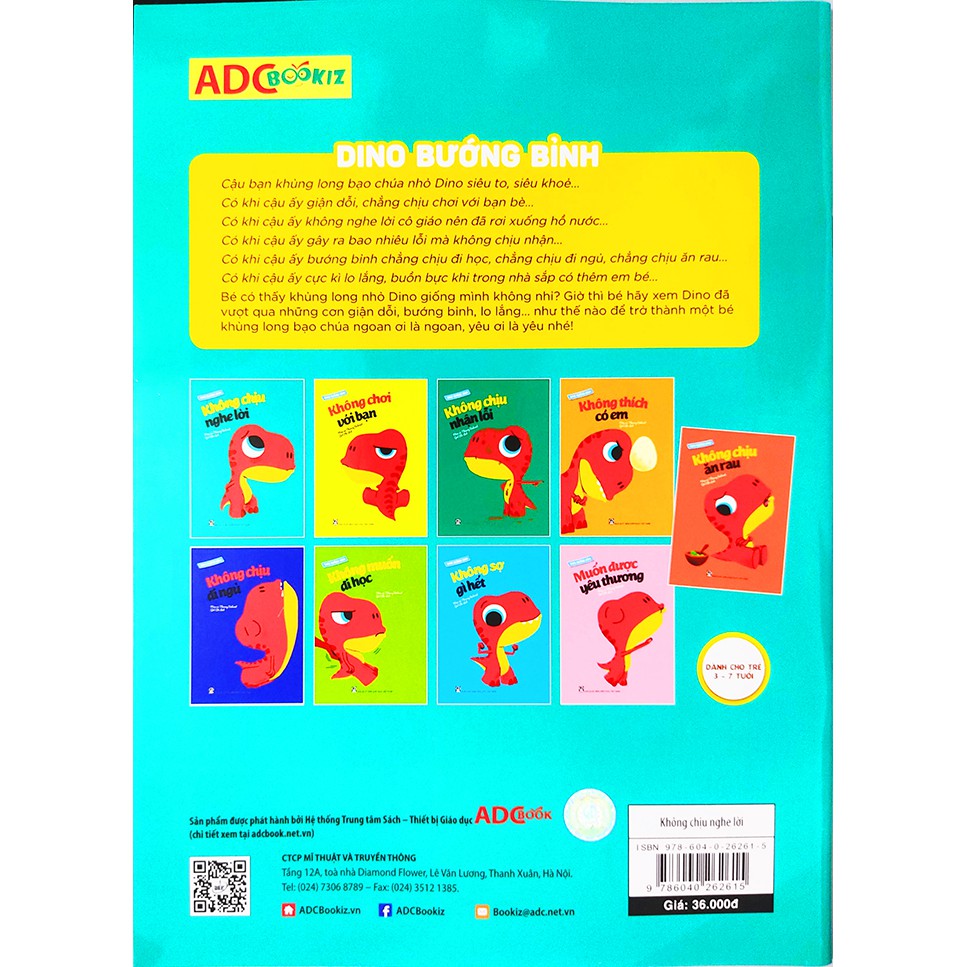 Sách cho bé - Bộ 9 cuốn Dino Bướng Bỉnh ADCBook