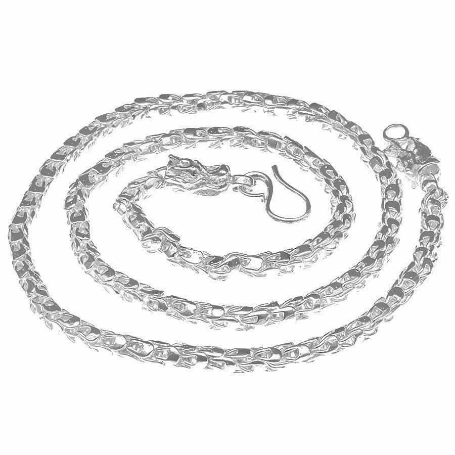 dây chuyền bạc nam dbn024s BẠC HIỂU MINH đầu rồng 1 cây 3