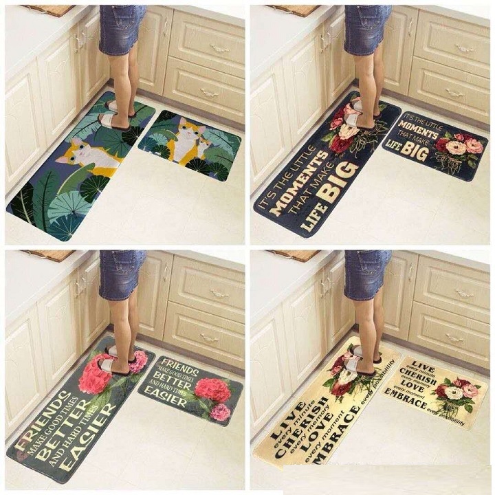 Set kitchen mats 3D high-grade anti-slip soles, home kitchen, kitchen mats long