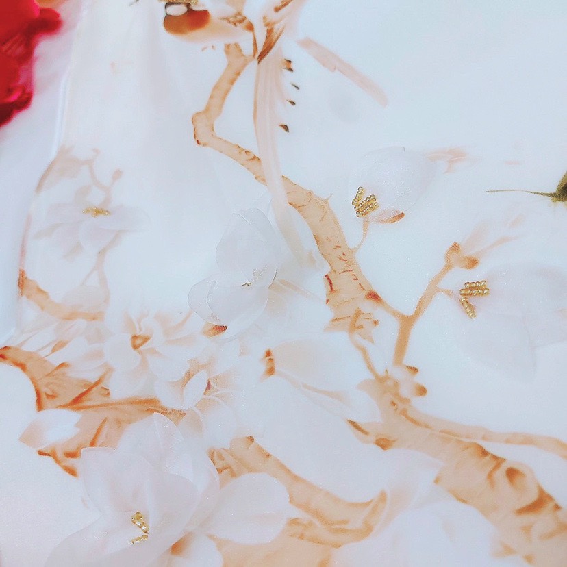 Áo Dài Truyền Thống Ivy Áo Dài Cách Tân Nữ Áo Dài Trắng Đính Hoa Mai Hoa Đào Nhẹ Nhàng Cho Nữ Tone Dáng Nâng Da Cực Xinh AD02