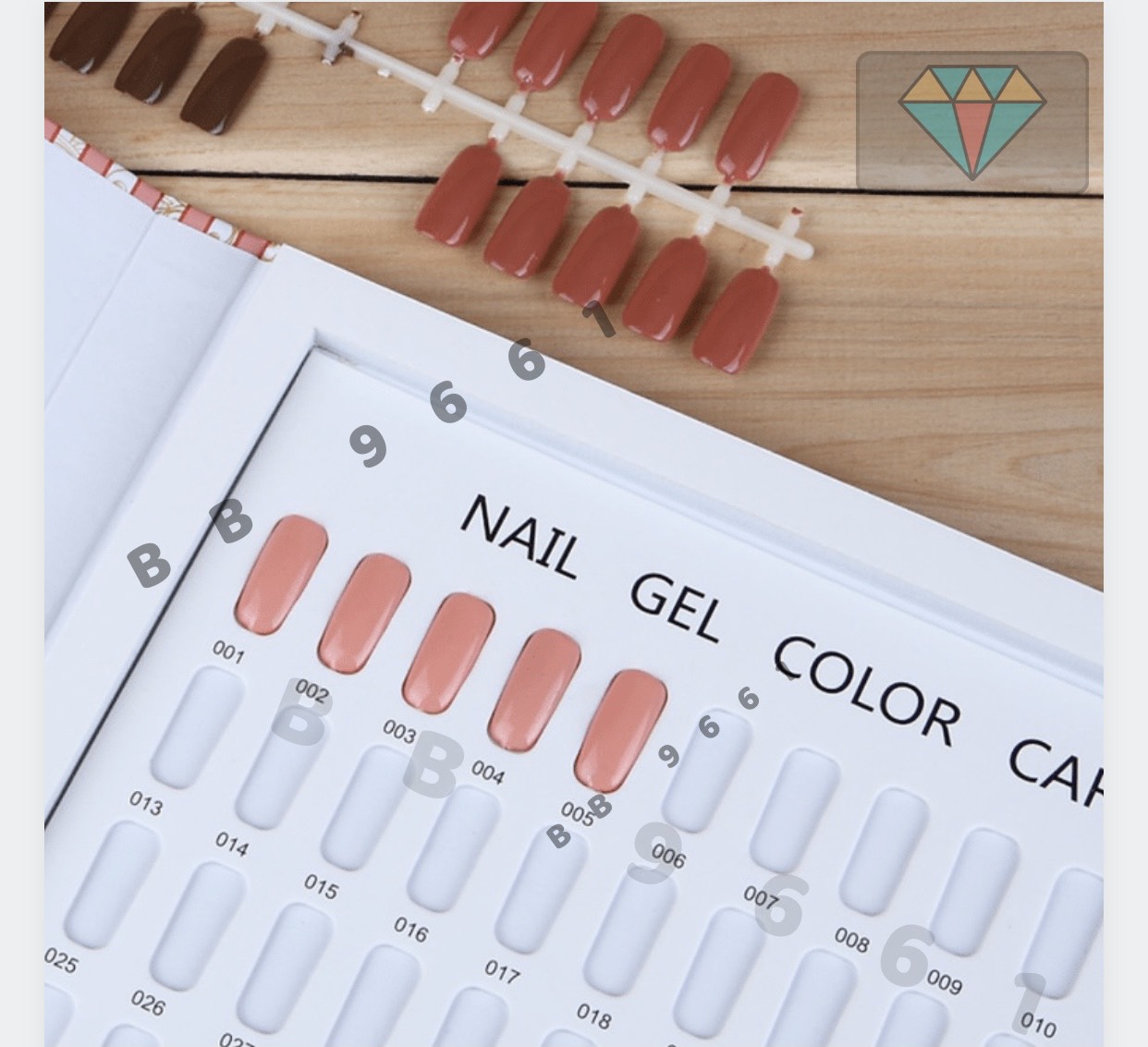 vỉ 120 móng giả nail Sơn bảng mẫu