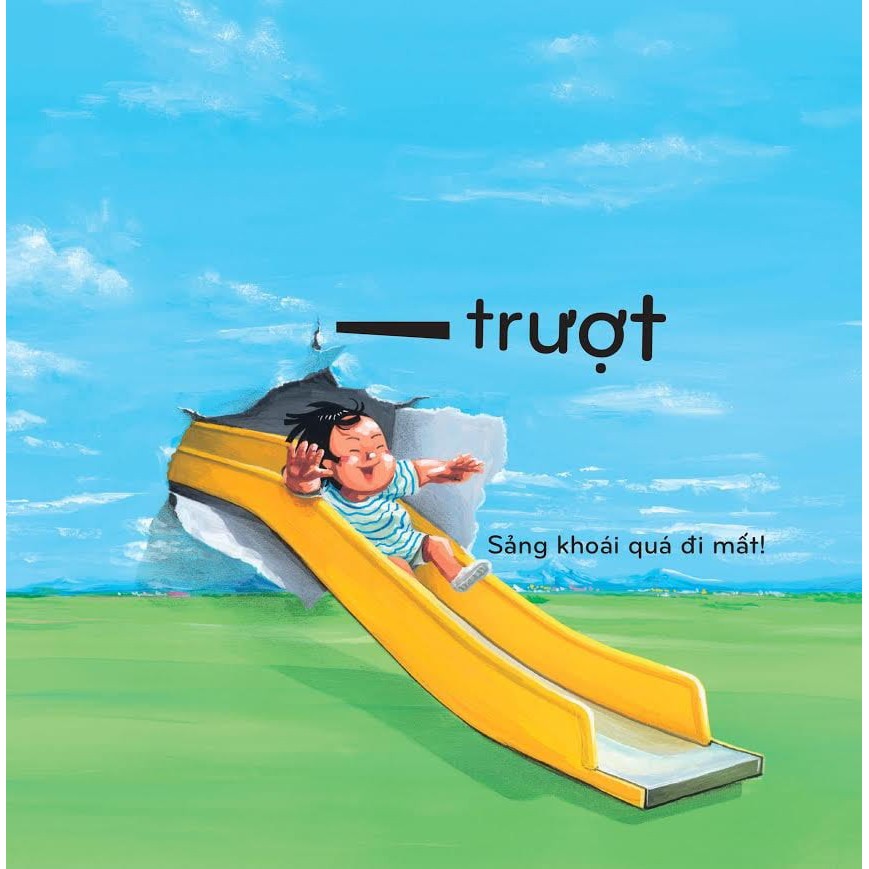 Sách Ehon Nhật Bản Cầu Trượt Thật Dài