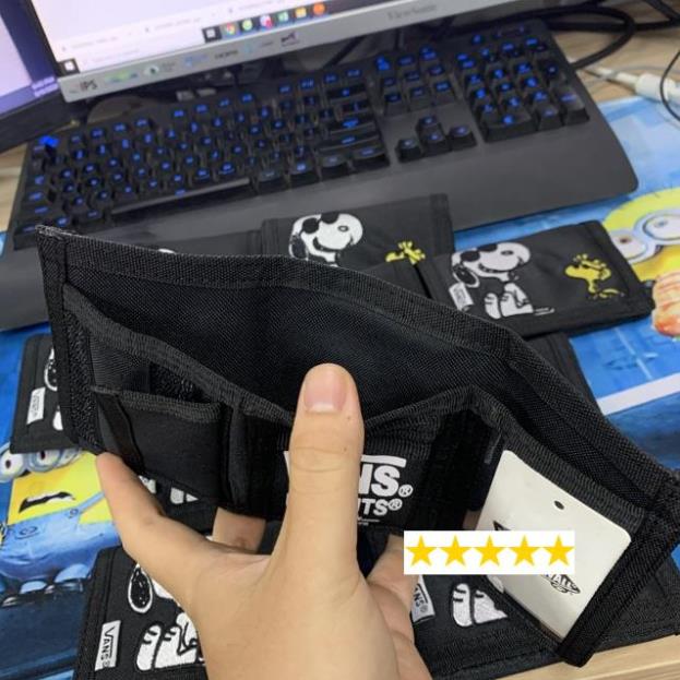 Túi Ví Van.s x Peanuts Slipped Black Wallet Bóp Ví mini Snoopy