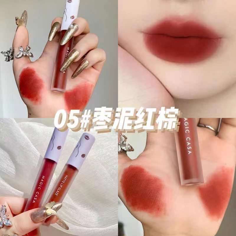 Son môi lì lâu trôi,căng bóng magic casa matte lip glaze -