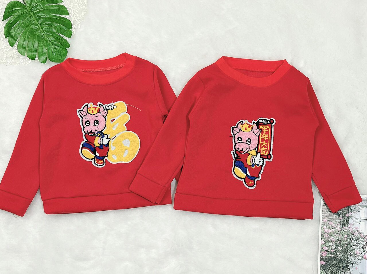 Áo nỉ bông trâu thần tài cho bé trai bé gái từ 8-20 kg