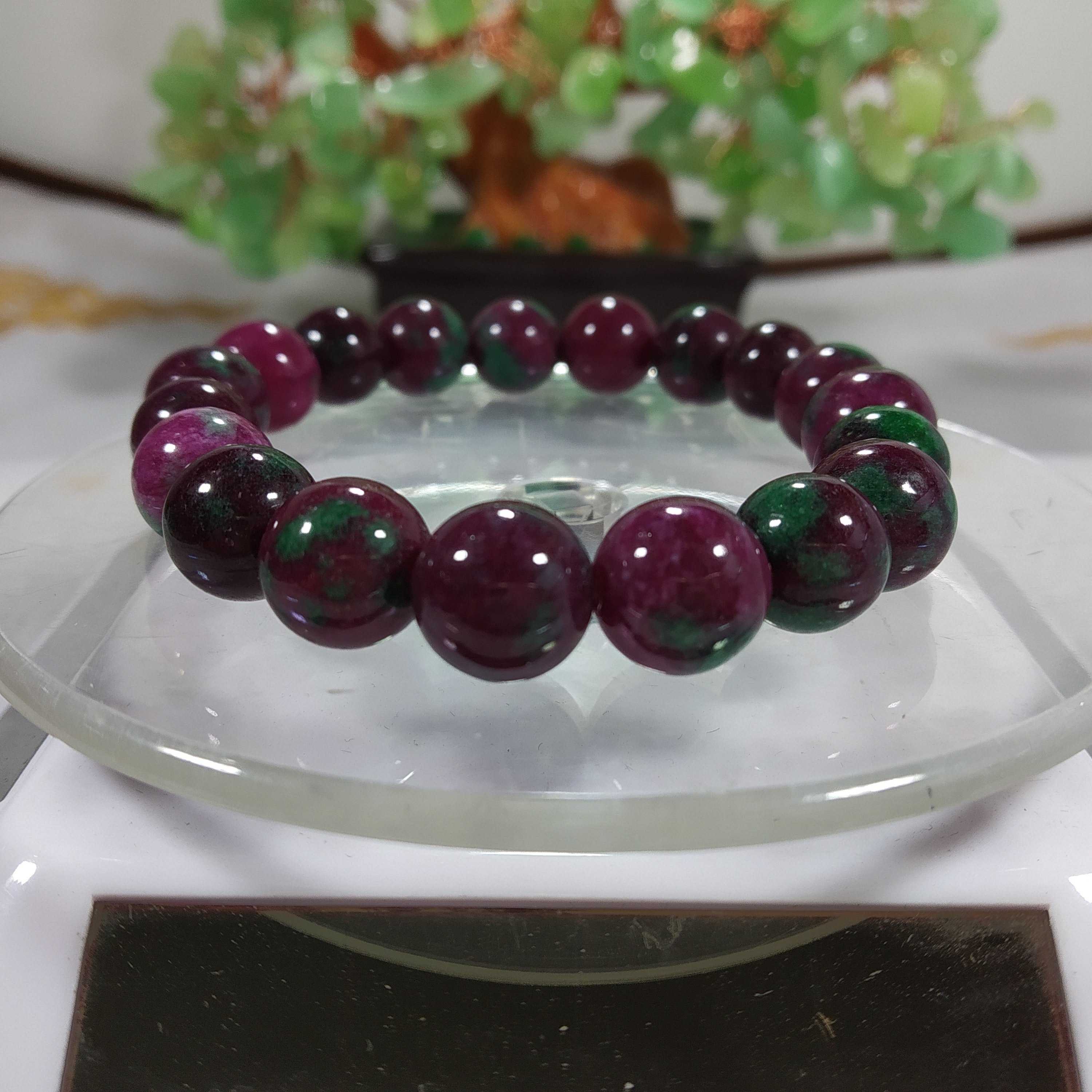 Vòng tay đá Ruby Nam Phi 10 ly đá tự nhiên